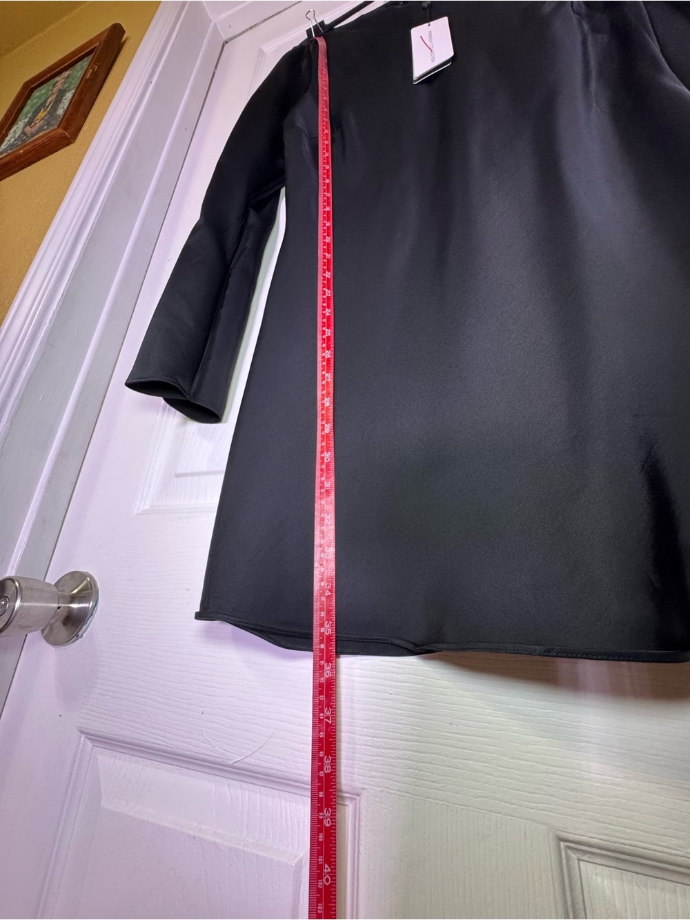 French Connection Black Long-Sleeve Mini Dress - Picture 11 of 11